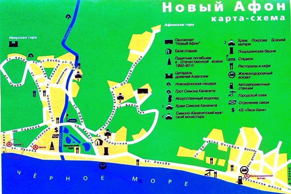 Отпуск на черном море: подробная карта абхазии с городами, поселками и селами на русском языке
