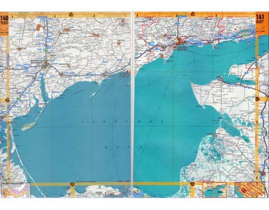 Подробная карта азовского моря