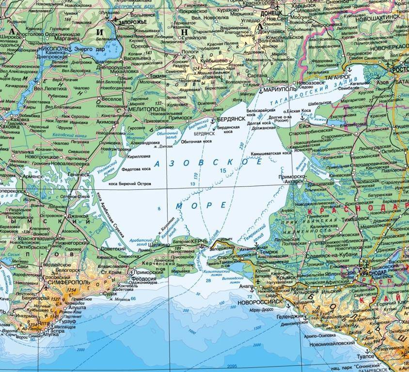 Карта побережья черного моря из космоса. подробная карта черноморского побережья россии и его курорты