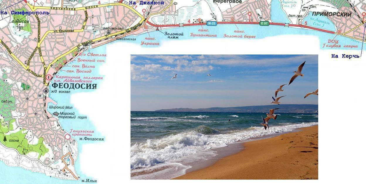 Туристическая карта крыма: достопримечательности феодосии с фото и описанием