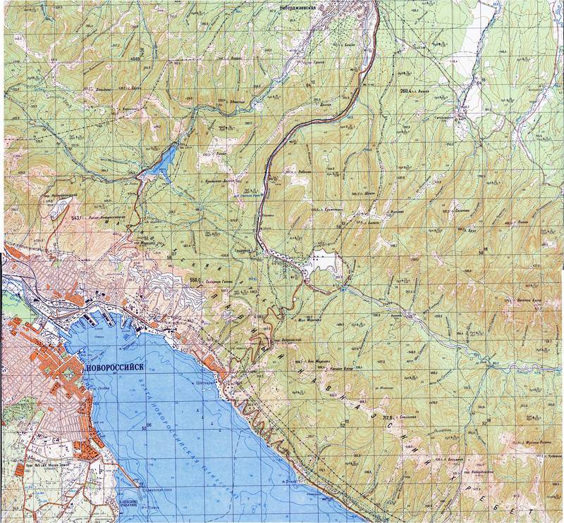 Карта новороссийска