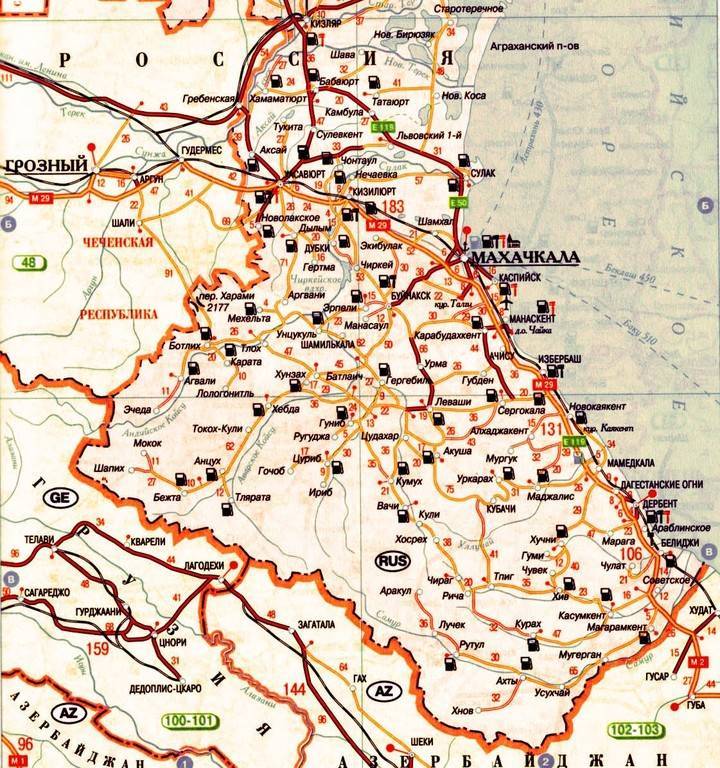 Махачкала на карте россии с улицами и домами
