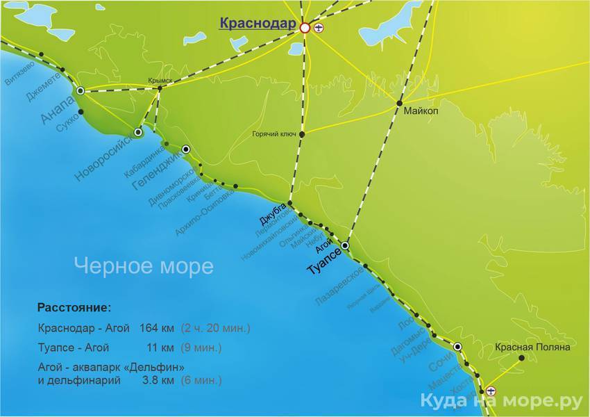Карта краснодарского края с городами. карта побережья краснодарского края — туристер.ру
