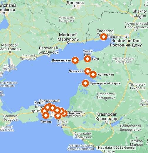 Азовское море украина 2021 - отдых, карта, курорты