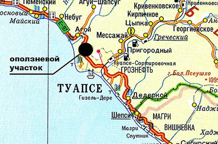 Карта черноморского побережья россии с курортами. подробная 2019 с городами и поселками