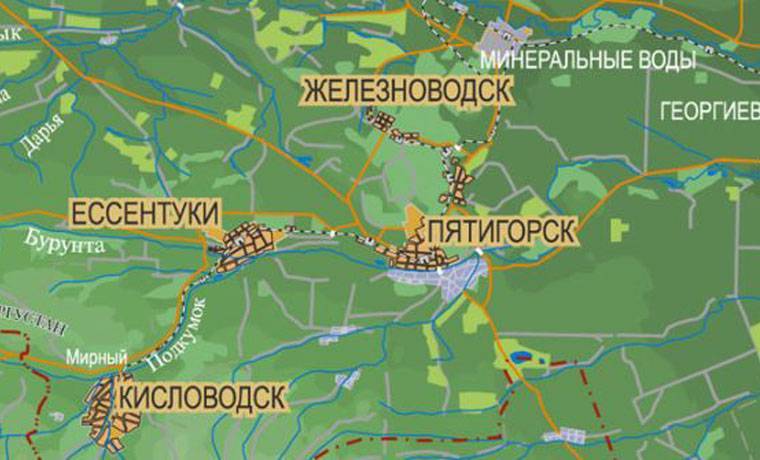Карта железноводска, россия