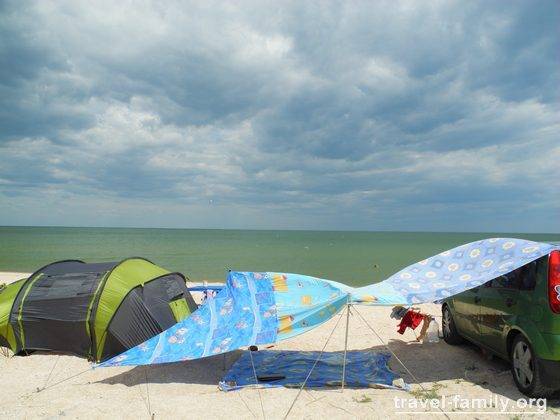 Отдых с палатками на азовском море. отдых дикарем. советы туристам