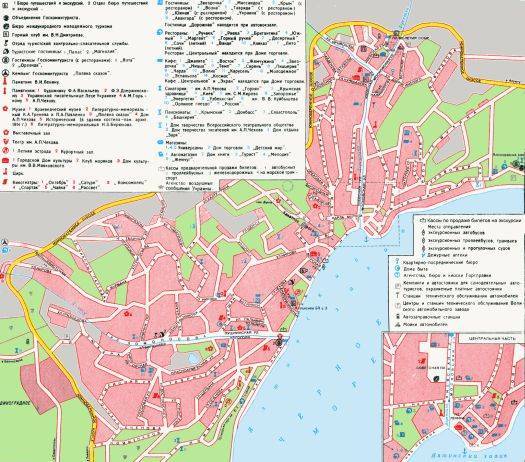 Подробная карта ялты с улицами и номерами домов на туристер.ру