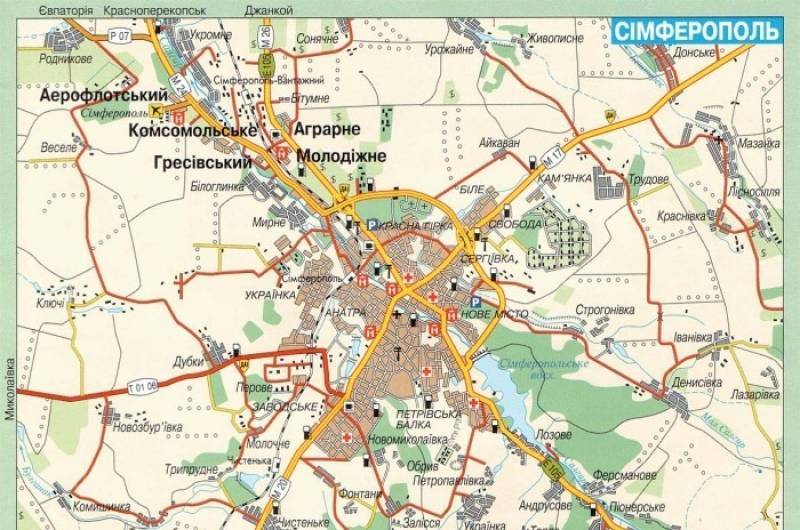 Карта симферополя, крым, россия. подробная карта с улицами и номерами домов на туристер.ру