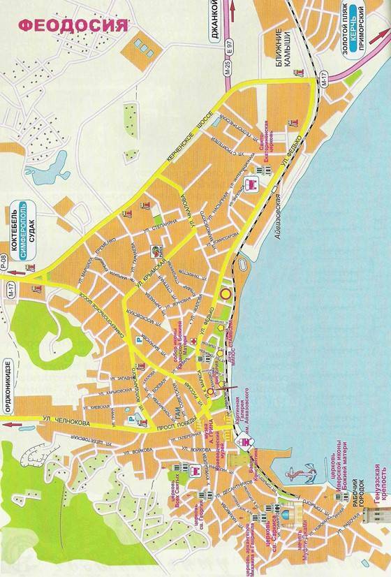 Феодосия на карте крыма: что скрывает популярный курорт крыма