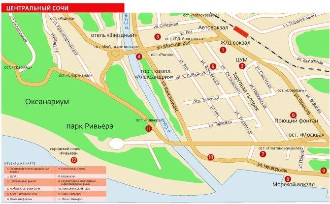 Подробная карта сочи, отели сочи на карте — туристер.ру