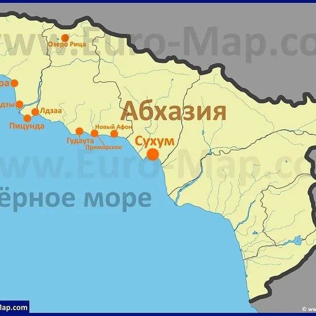 Курорты абхазии: подробная карта с городами и поселками на русском языке (сезон 2021)
